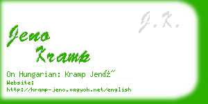 jeno kramp business card